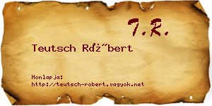 Teutsch Róbert névjegykártya